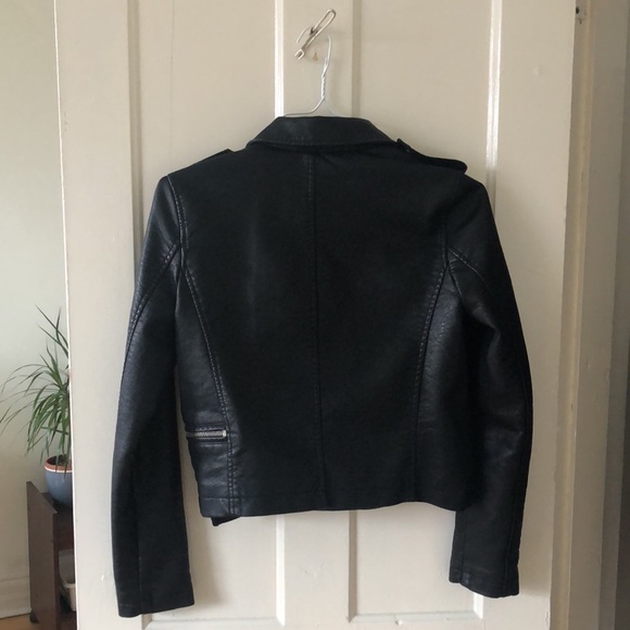 Garage Black Faux Leather Jacket - Picture 3 of 3